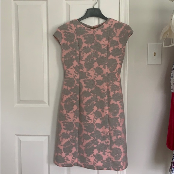 Anthropologie Pink and Gray Floral Dress - Picture 3 of 6